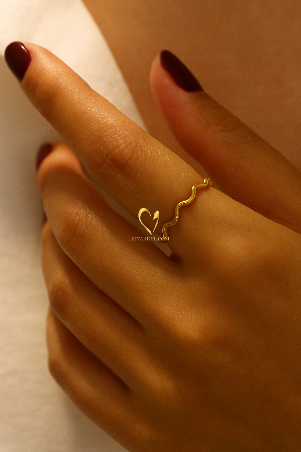 انگشتر موج دار