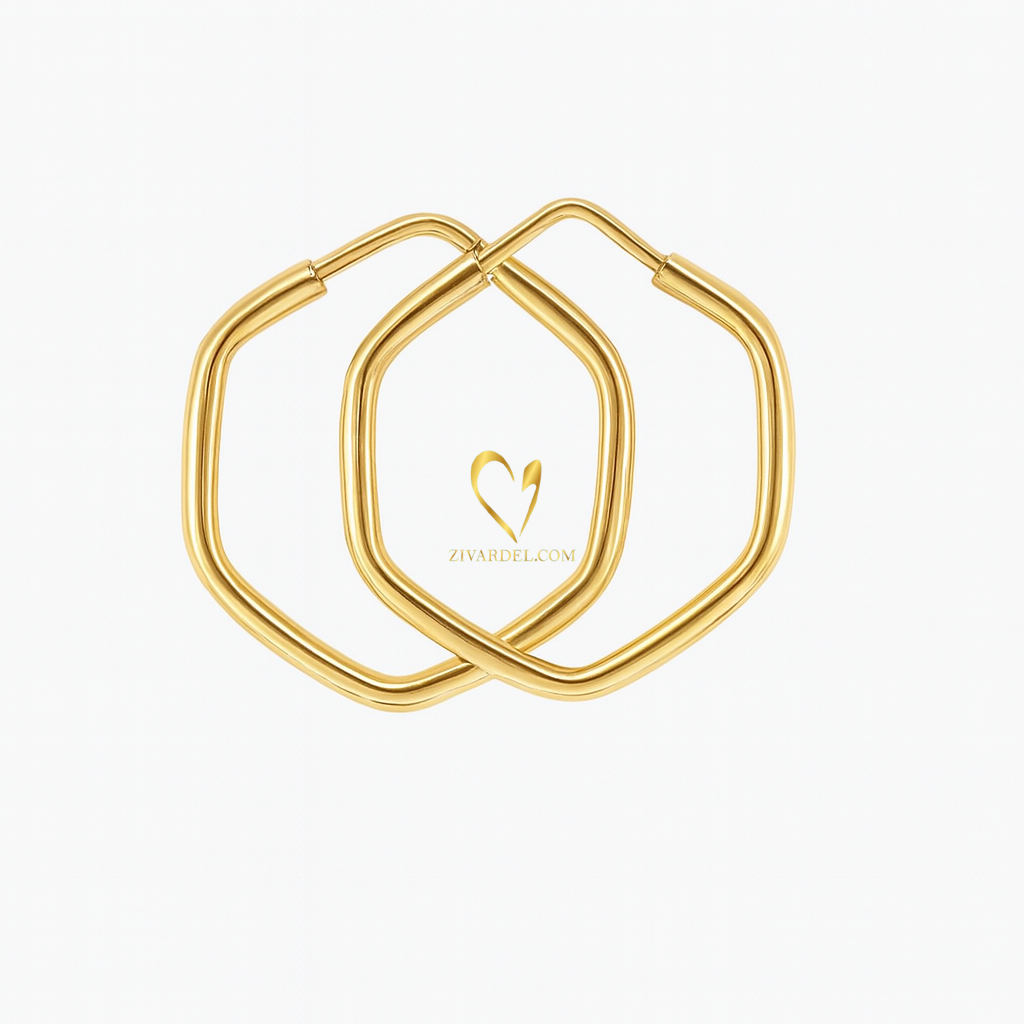 گوشواره 6ضلعی مینیمال